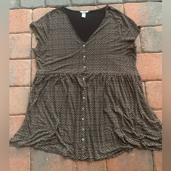 H&M Black Patterned Mini Dress - Picture 2 of 7